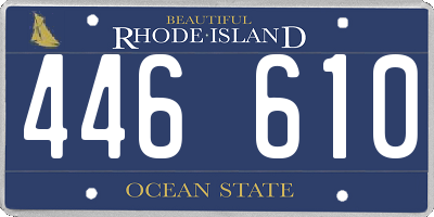 RI license plate 446610