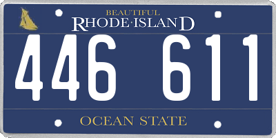 RI license plate 446611
