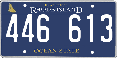 RI license plate 446613
