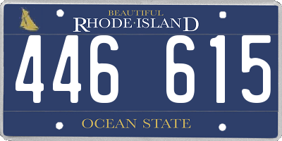 RI license plate 446615