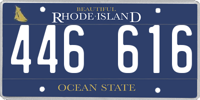 RI license plate 446616