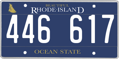 RI license plate 446617