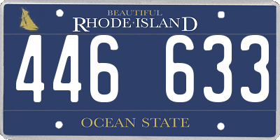 RI license plate 446633
