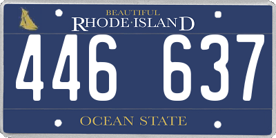 RI license plate 446637