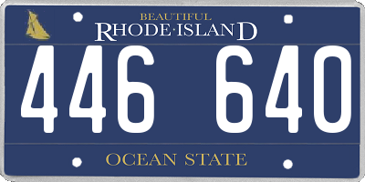 RI license plate 446640