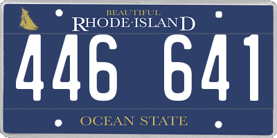 RI license plate 446641