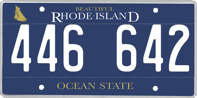 RI license plate 446642