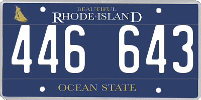 RI license plate 446643
