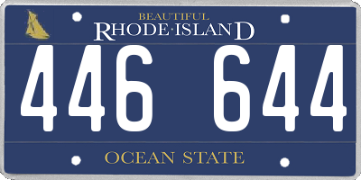 RI license plate 446644