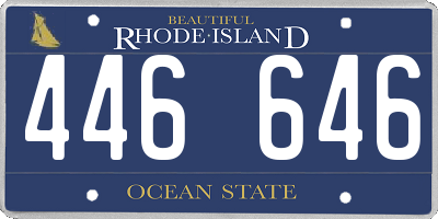 RI license plate 446646