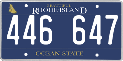 RI license plate 446647