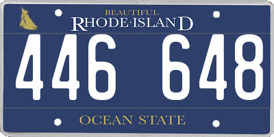 RI license plate 446648
