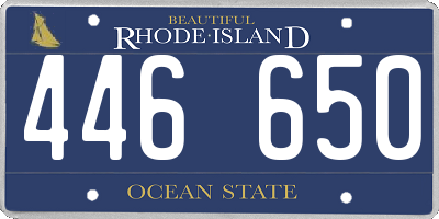 RI license plate 446650