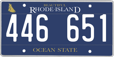 RI license plate 446651