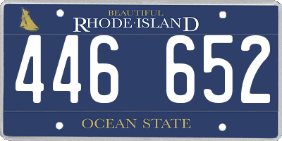 RI license plate 446652