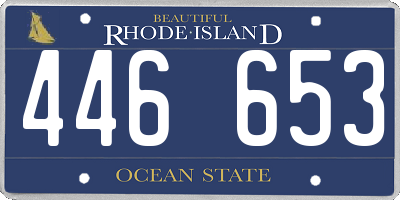 RI license plate 446653