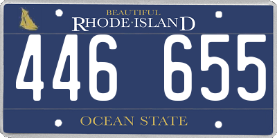 RI license plate 446655