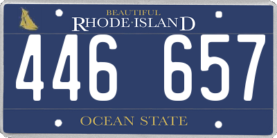 RI license plate 446657