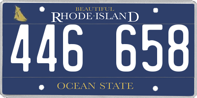 RI license plate 446658