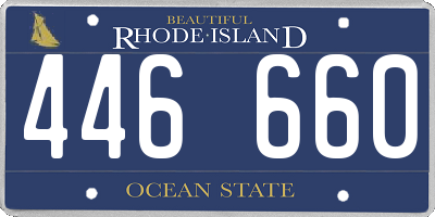 RI license plate 446660