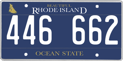 RI license plate 446662