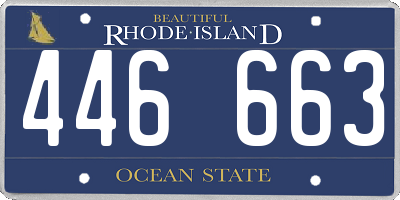 RI license plate 446663