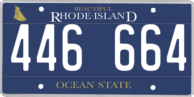 RI license plate 446664