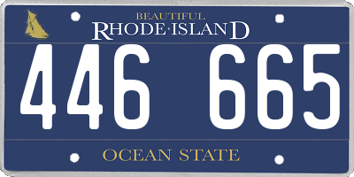 RI license plate 446665