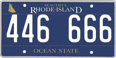 RI license plate 446666