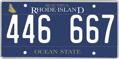 RI license plate 446667