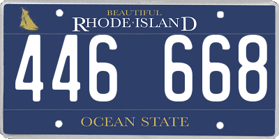 RI license plate 446668