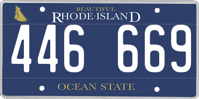 RI license plate 446669