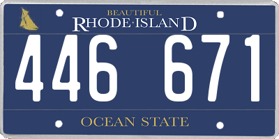 RI license plate 446671