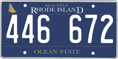 RI license plate 446672