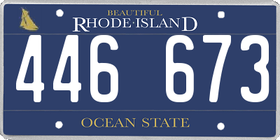 RI license plate 446673