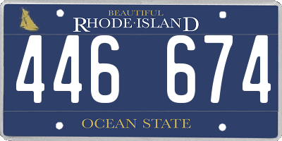 RI license plate 446674