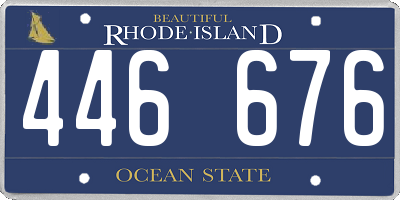 RI license plate 446676
