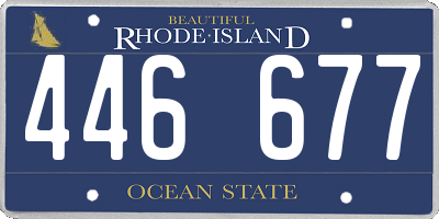RI license plate 446677