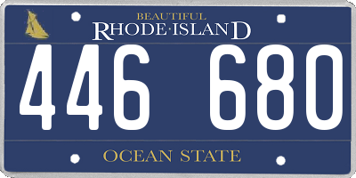 RI license plate 446680