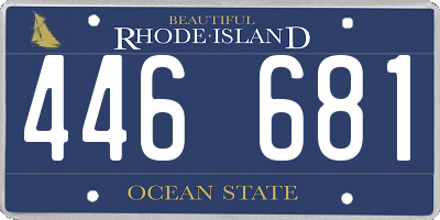 RI license plate 446681