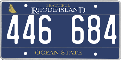 RI license plate 446684