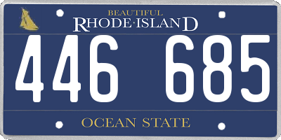 RI license plate 446685