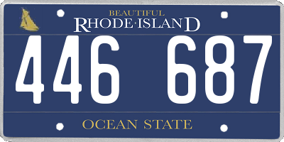 RI license plate 446687