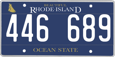 RI license plate 446689