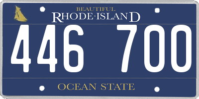 RI license plate 446700