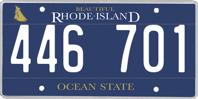 RI license plate 446701