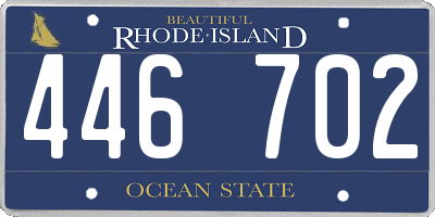 RI license plate 446702