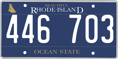 RI license plate 446703