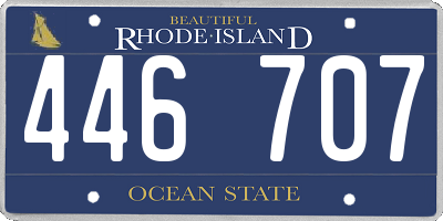 RI license plate 446707