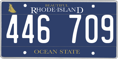 RI license plate 446709